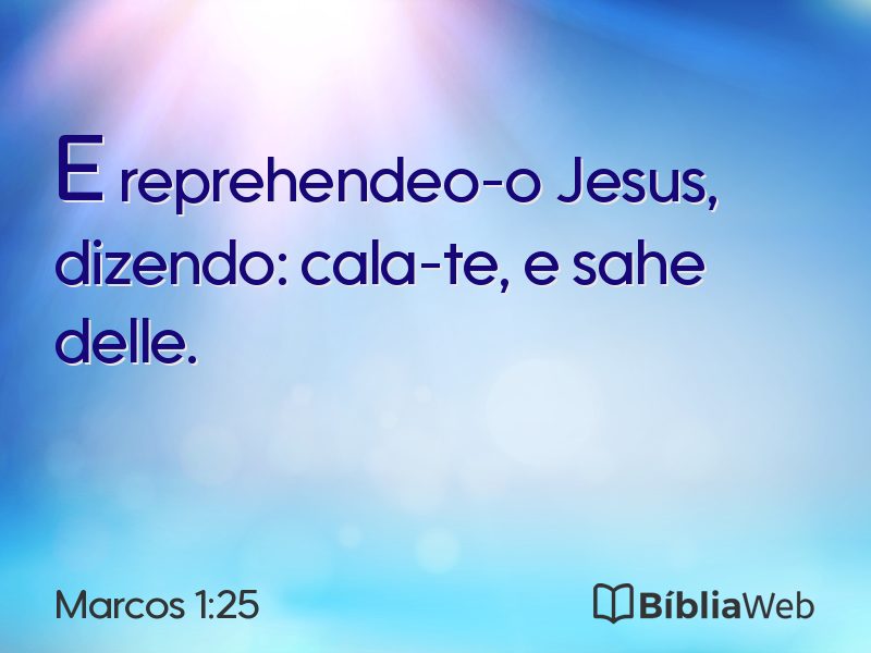 Marcos 1:25 em imagem para compartilhar