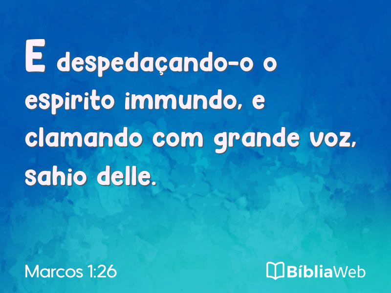 Marcos 1:26 em imagem para compartilhar