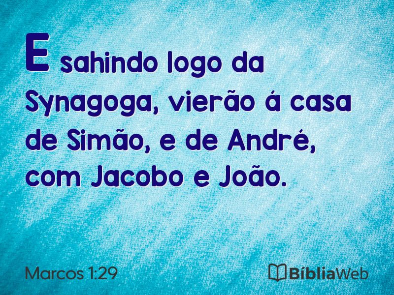 Marcos 1:29 em imagem para compartilhar