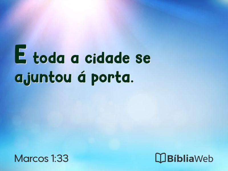 Marcos 1:33 em imagem para compartilhar