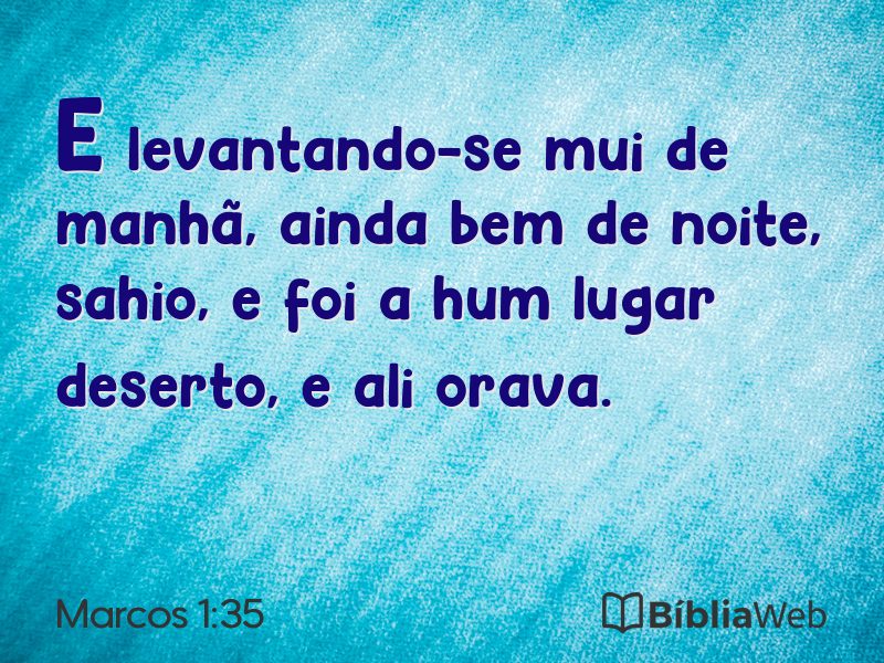 Marcos 1:35 em imagem para compartilhar