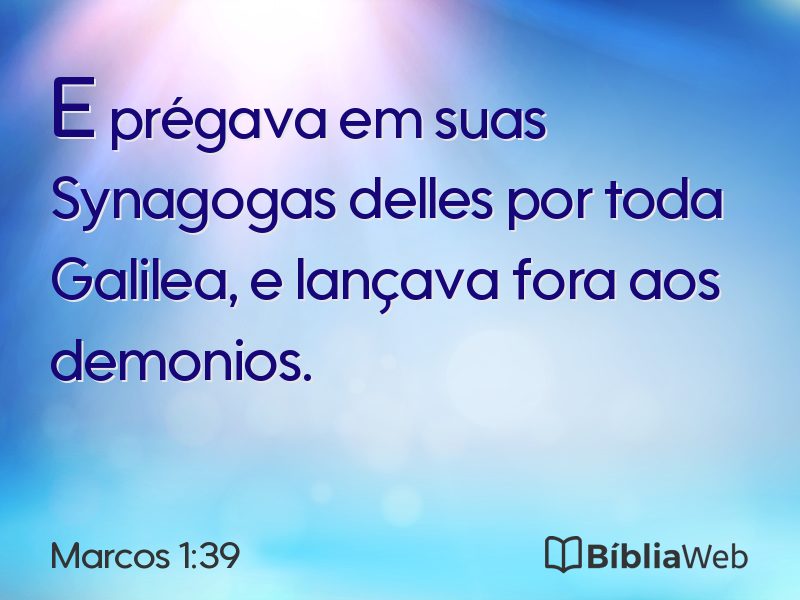Marcos 1:39 em imagem para compartilhar