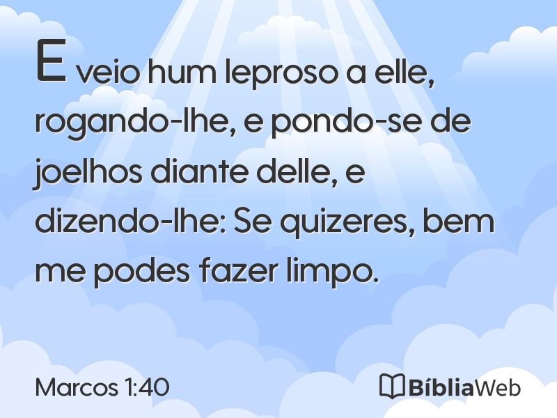 Marcos 1:40 em imagem para compartilhar