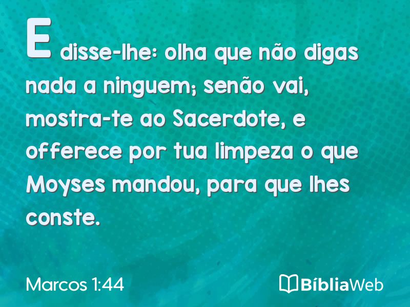 Marcos 1:44 em imagem para compartilhar