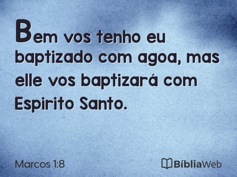 Marcos 1:8 em imagem para compartilhar