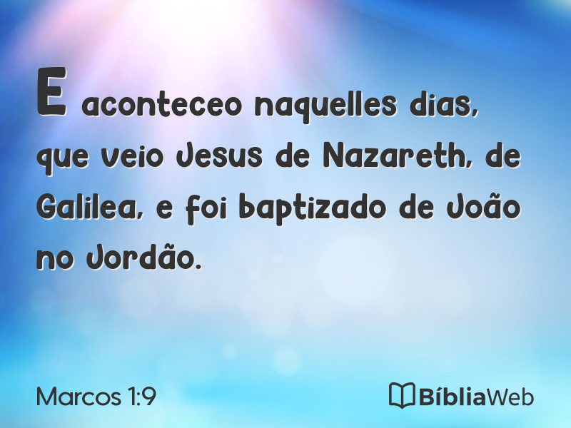 Marcos 1:9 em imagem para compartilhar