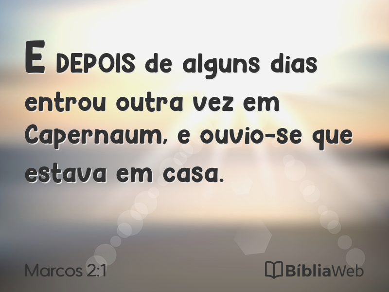 Marcos 2:1 em imagem para compartilhar