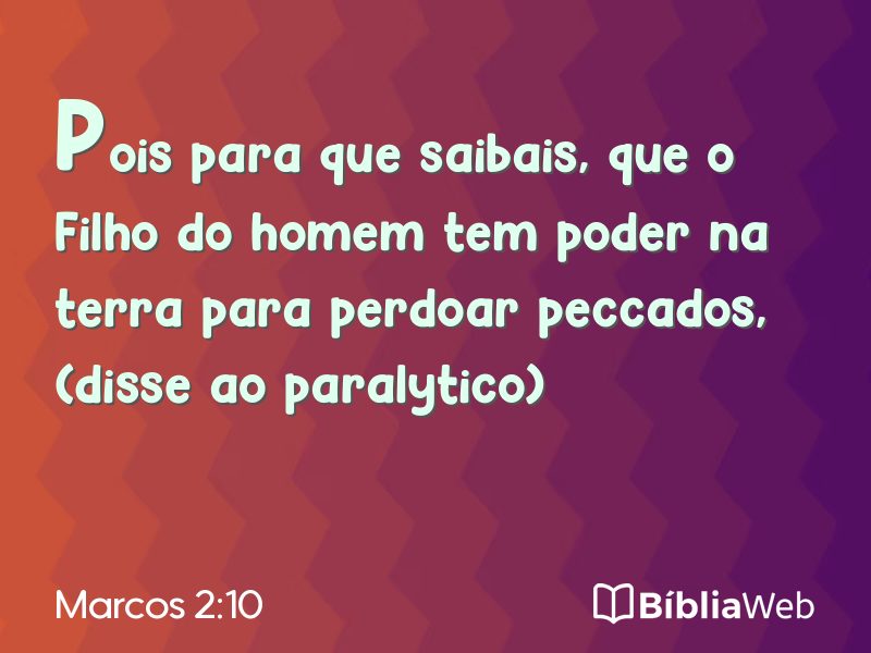 Marcos 2:10 em imagem para compartilhar