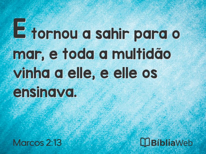 Marcos 2:13 em imagem para compartilhar