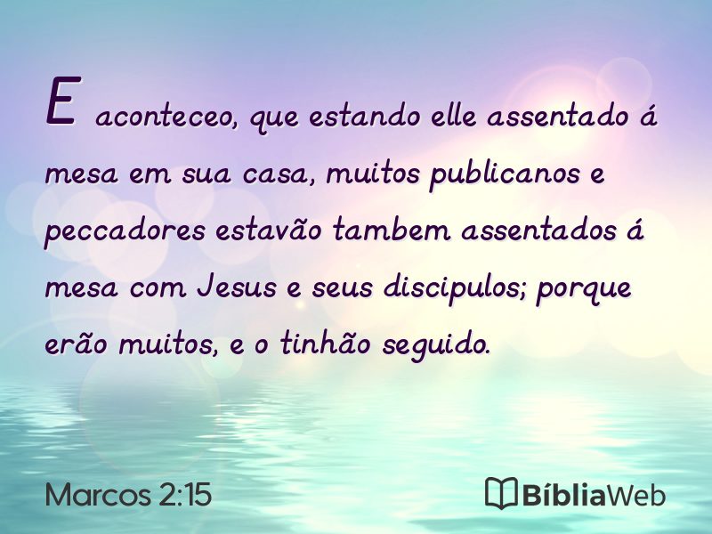 Marcos 2:15 em imagem para compartilhar
