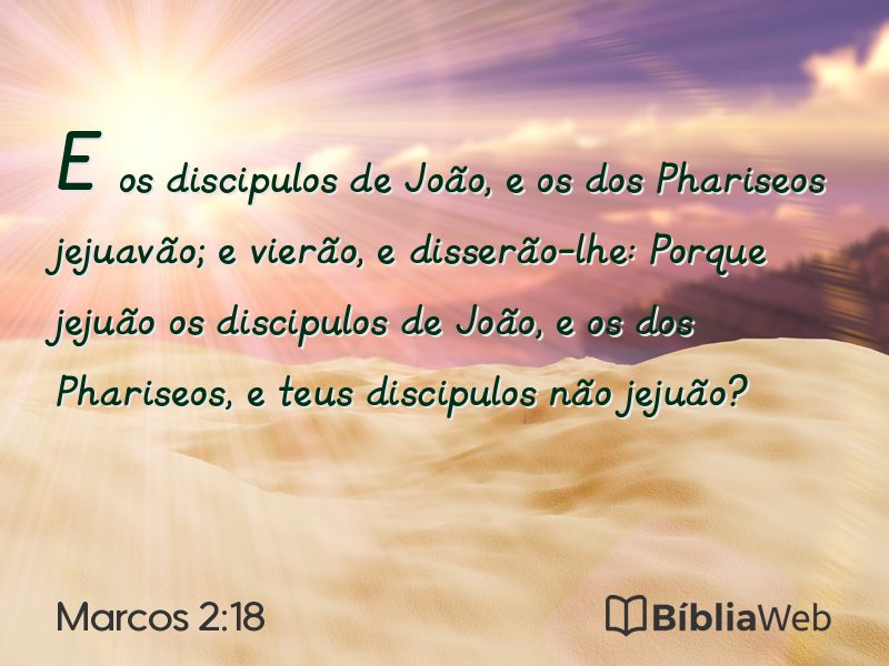 Marcos 2:18 em imagem para compartilhar