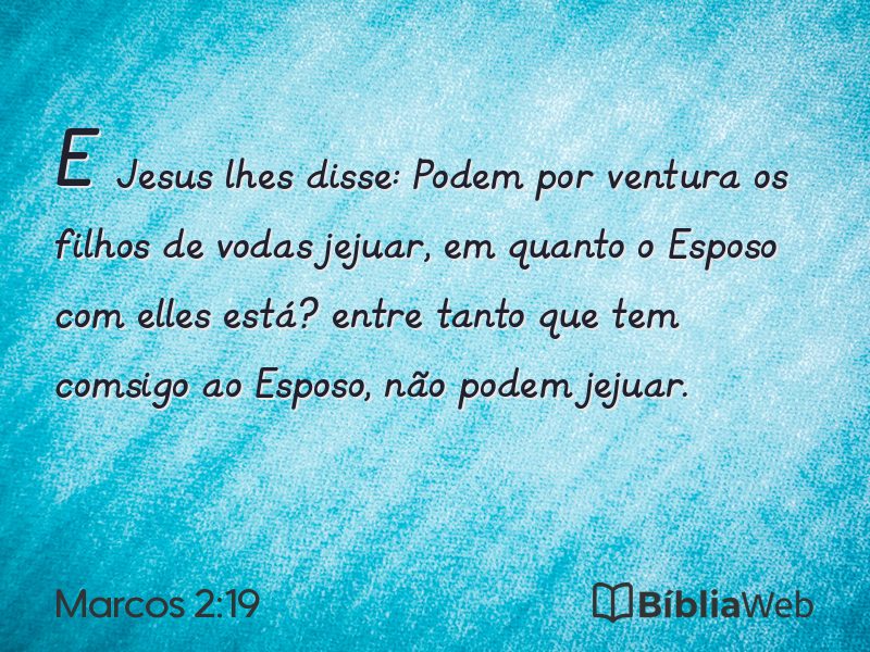 Marcos 2:19 em imagem para compartilhar