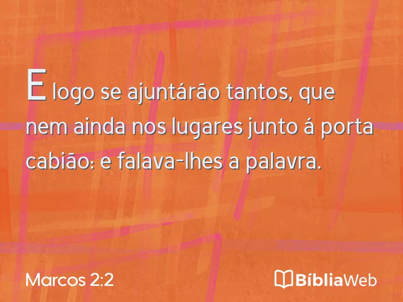 Marcos 2:2 em imagem para compartilhar