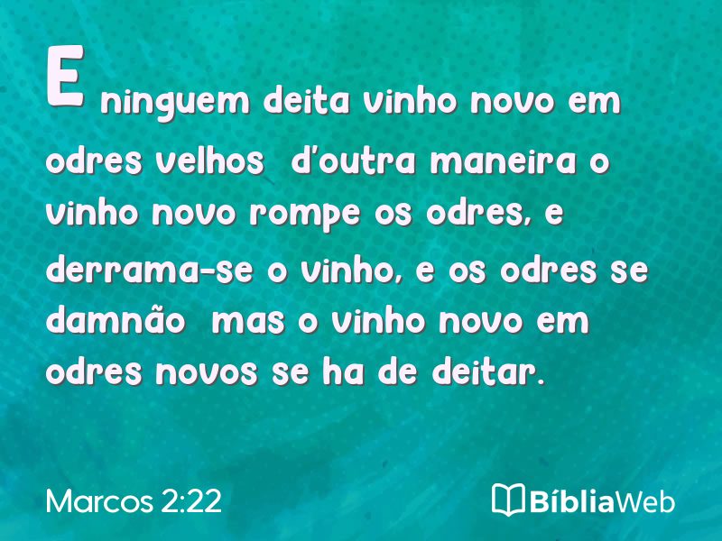 Marcos 2:22 em imagem para compartilhar