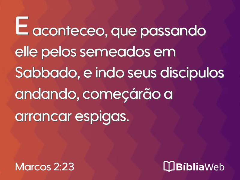 Marcos 2:23 em imagem para compartilhar