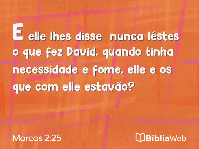 Marcos 2:25 em imagem para compartilhar