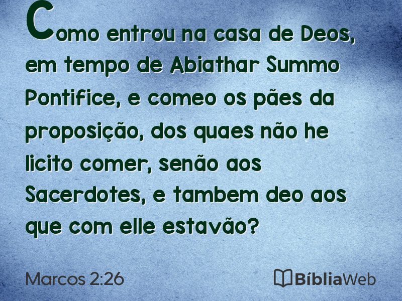 Marcos 2:26 em imagem para compartilhar