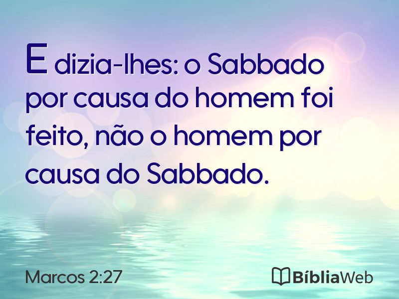 Marcos 2:27 em imagem para compartilhar