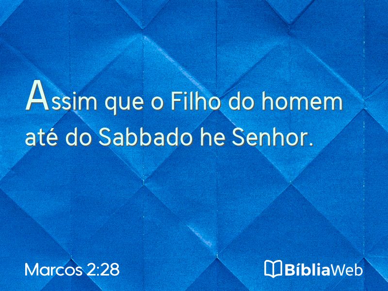 Marcos 2:28 em imagem para compartilhar