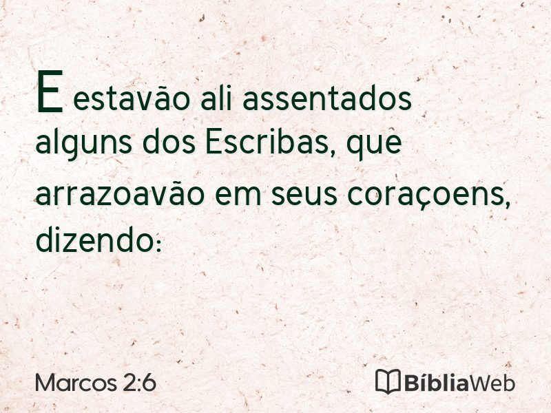 Marcos 2:6 em imagem para compartilhar