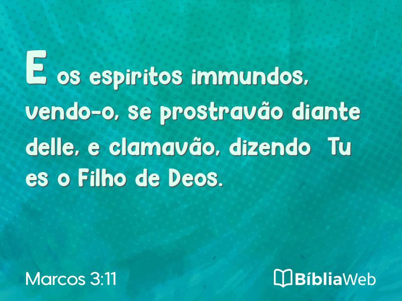 Marcos 3:11 em imagem para compartilhar