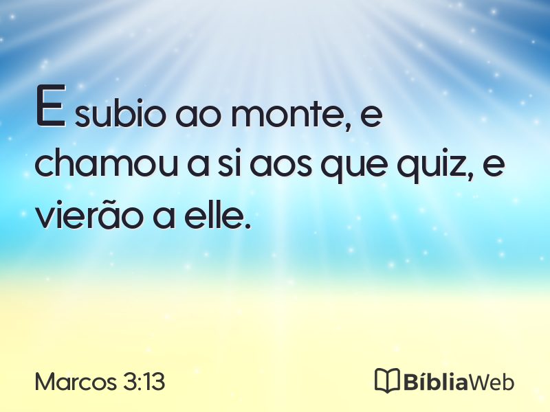 Marcos 3:13 em imagem para compartilhar