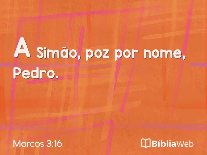 Marcos 3:16 em imagem para compartilhar