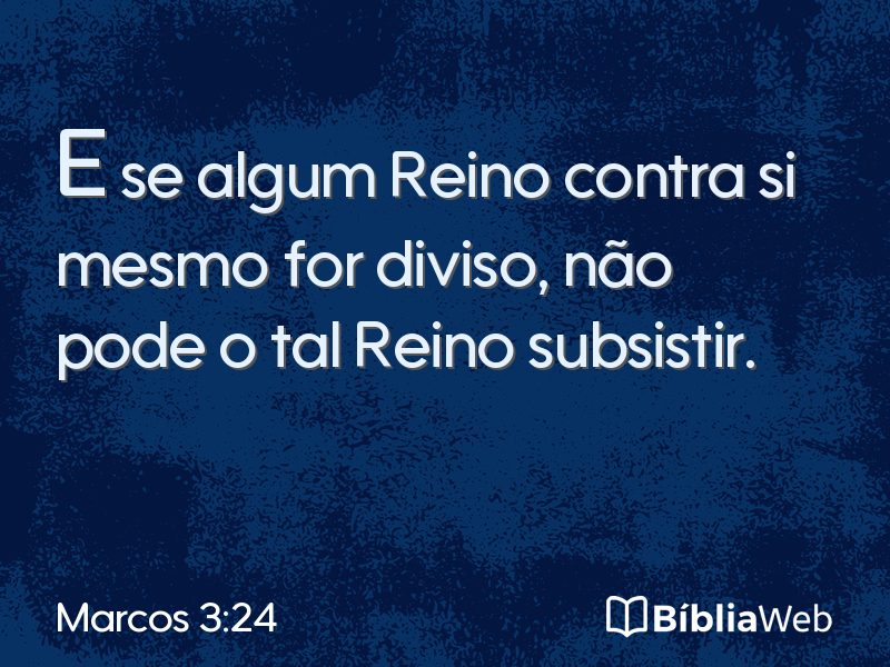 Marcos 3:24 em imagem para compartilhar