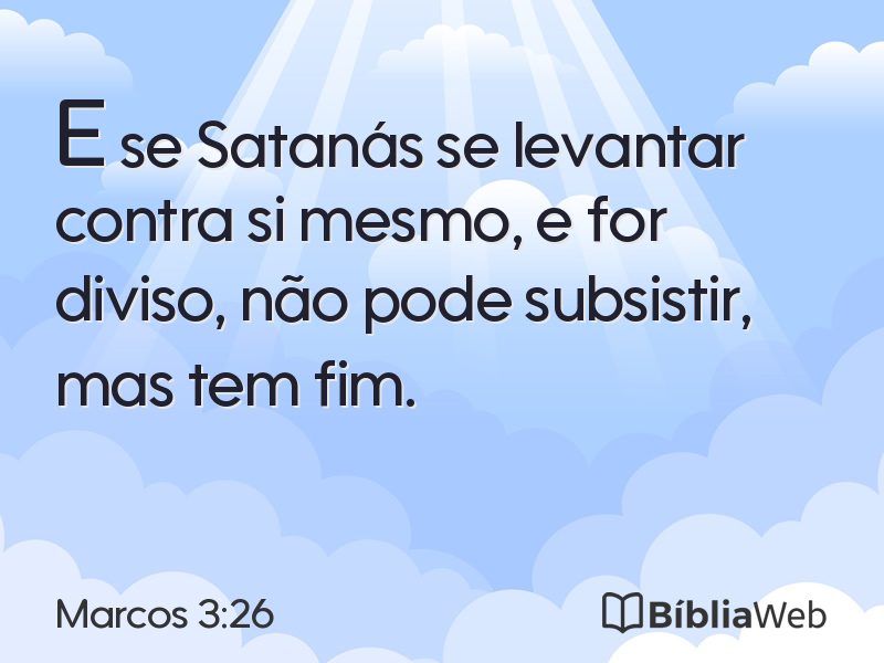 Marcos 3:26 em imagem para compartilhar