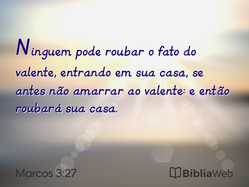 Marcos 3:27 em imagem para compartilhar