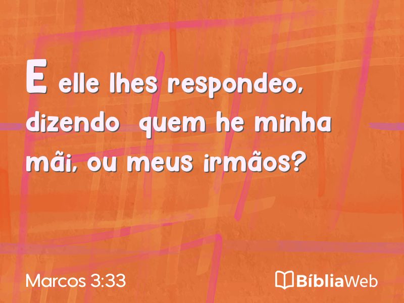Marcos 3:33 em imagem para compartilhar