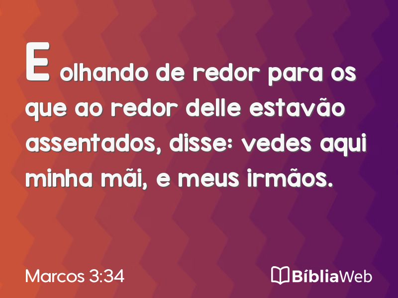 Marcos 3:34 em imagem para compartilhar