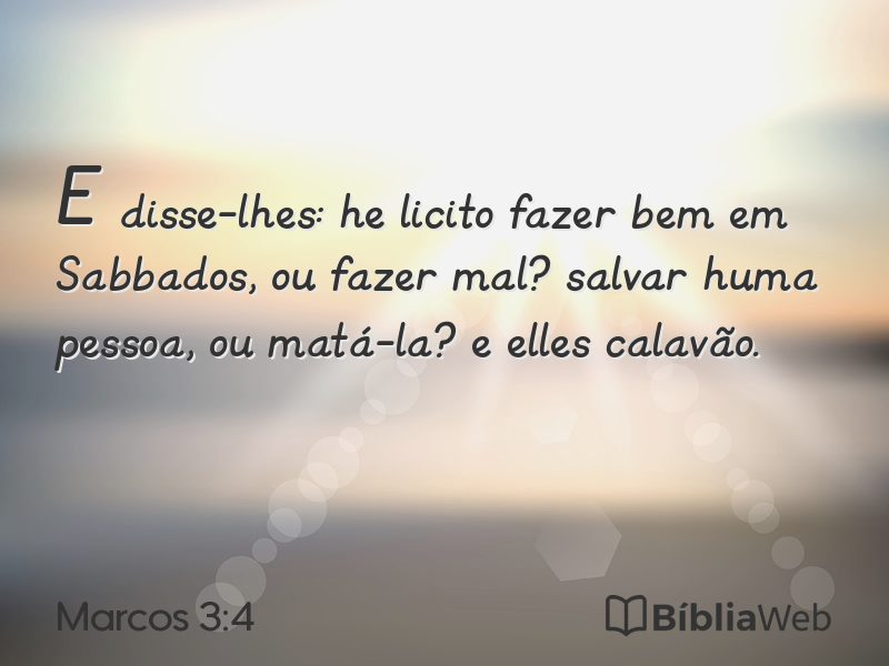 Marcos 3:4 em imagem para compartilhar