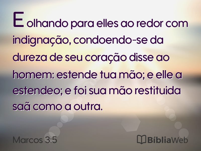 Marcos 3:5 em imagem para compartilhar