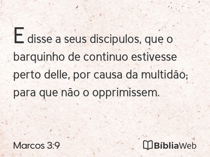 Marcos 3:9 em imagem para compartilhar