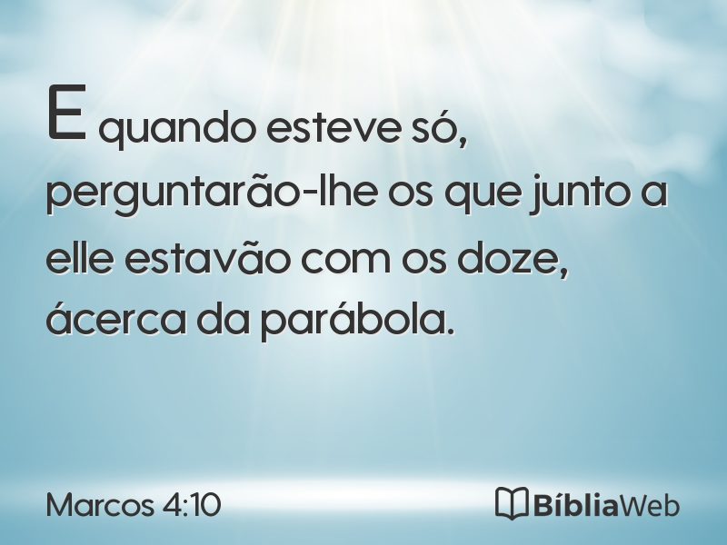 Marcos 4:10 em imagem para compartilhar