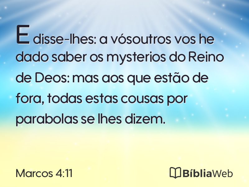 Marcos 4:11 em imagem para compartilhar