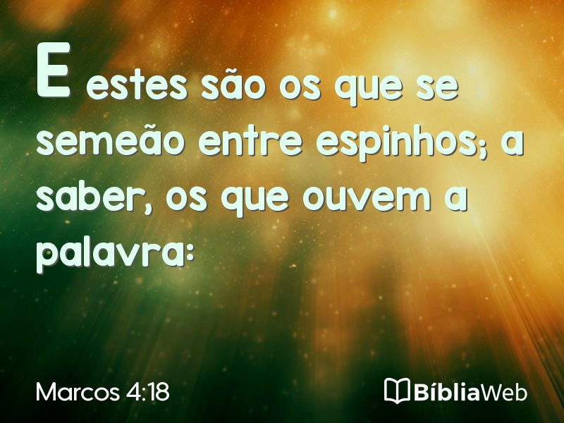 Marcos 4:18 em imagem para compartilhar