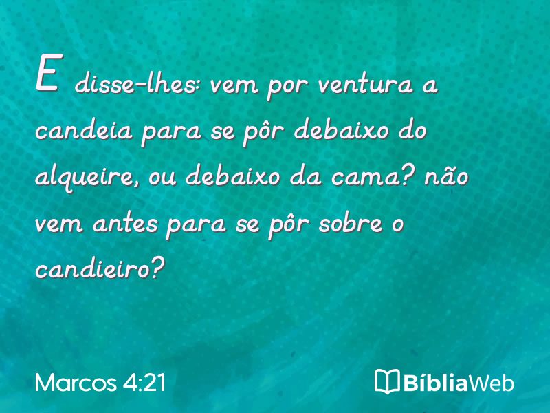 Marcos 4:21 em imagem para compartilhar