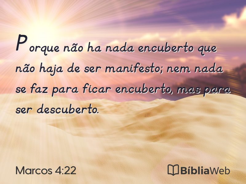 Marcos 4:22 em imagem para compartilhar