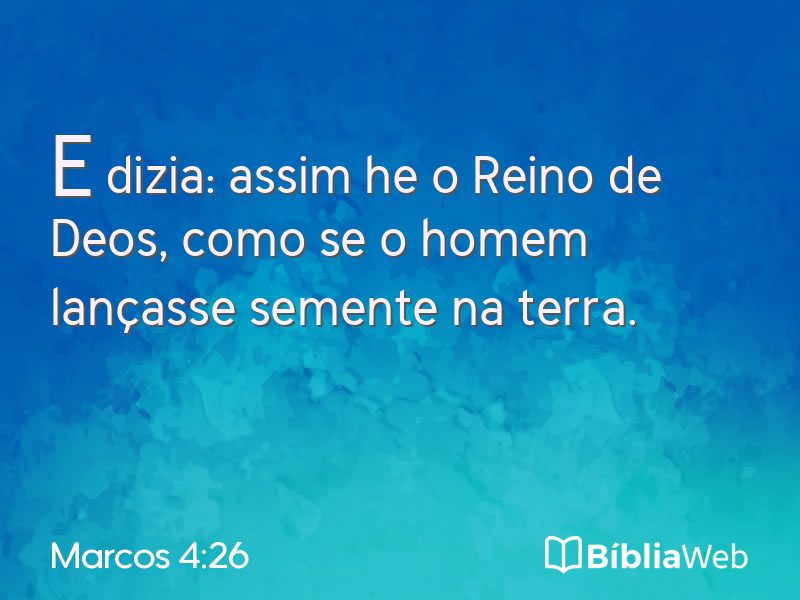 Marcos 4:26 em imagem para compartilhar