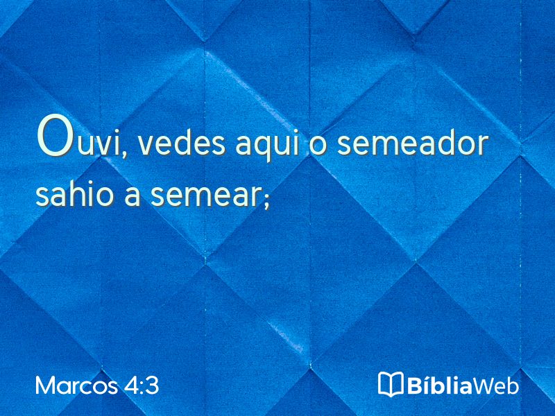 Marcos 4:3 em imagem para compartilhar