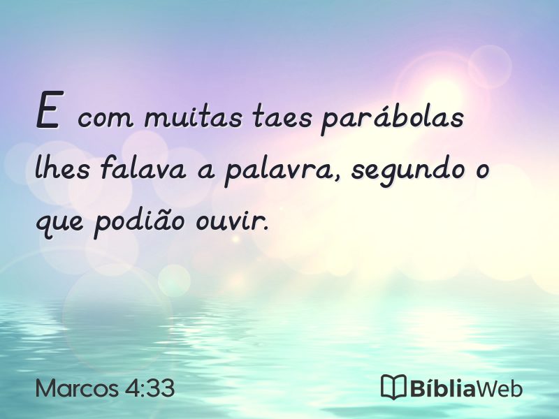 Marcos 4:33 em imagem para compartilhar