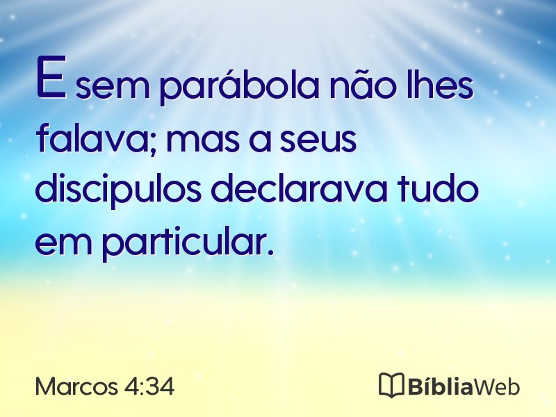 Marcos 4:34 em imagem para compartilhar