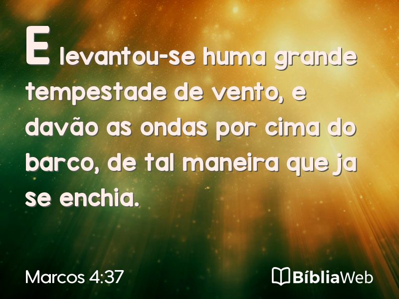 Marcos 4:37 em imagem para compartilhar
