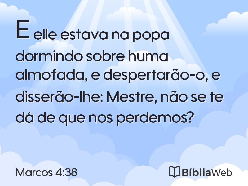 Marcos 4:38 em imagem para compartilhar