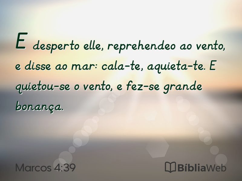 Marcos 4:39 em imagem para compartilhar