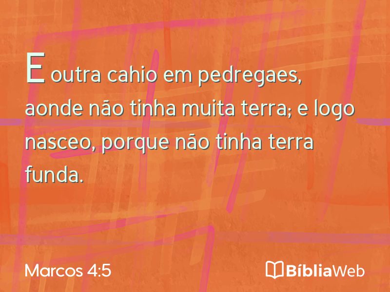 Marcos 4:5 em imagem para compartilhar