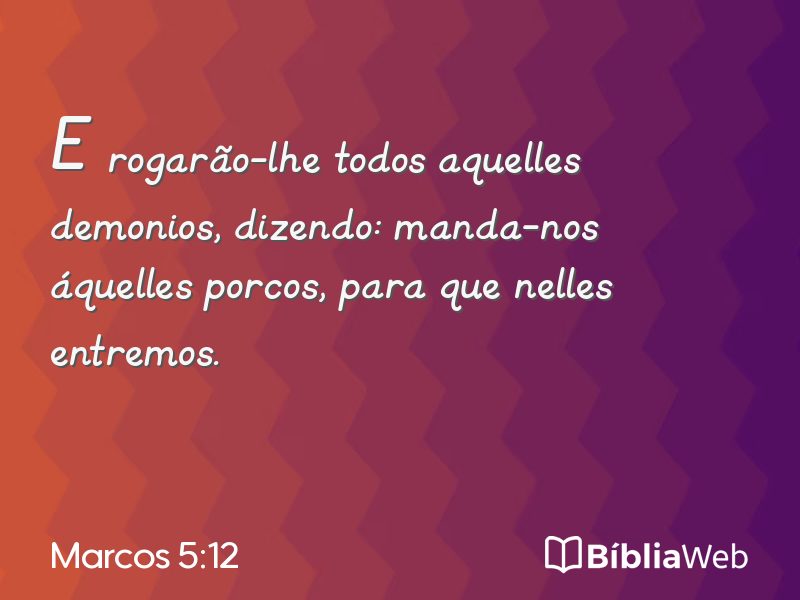 Marcos 5:12 em imagem para compartilhar