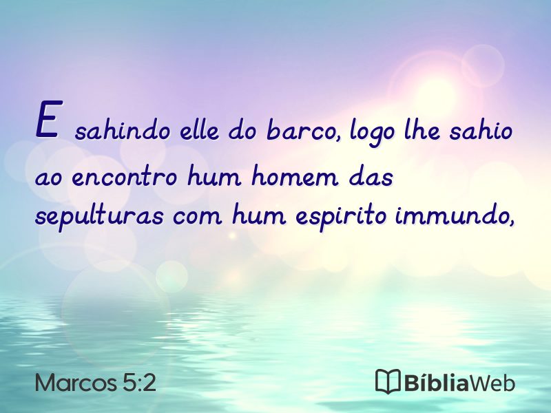 Marcos 5:2 em imagem para compartilhar
